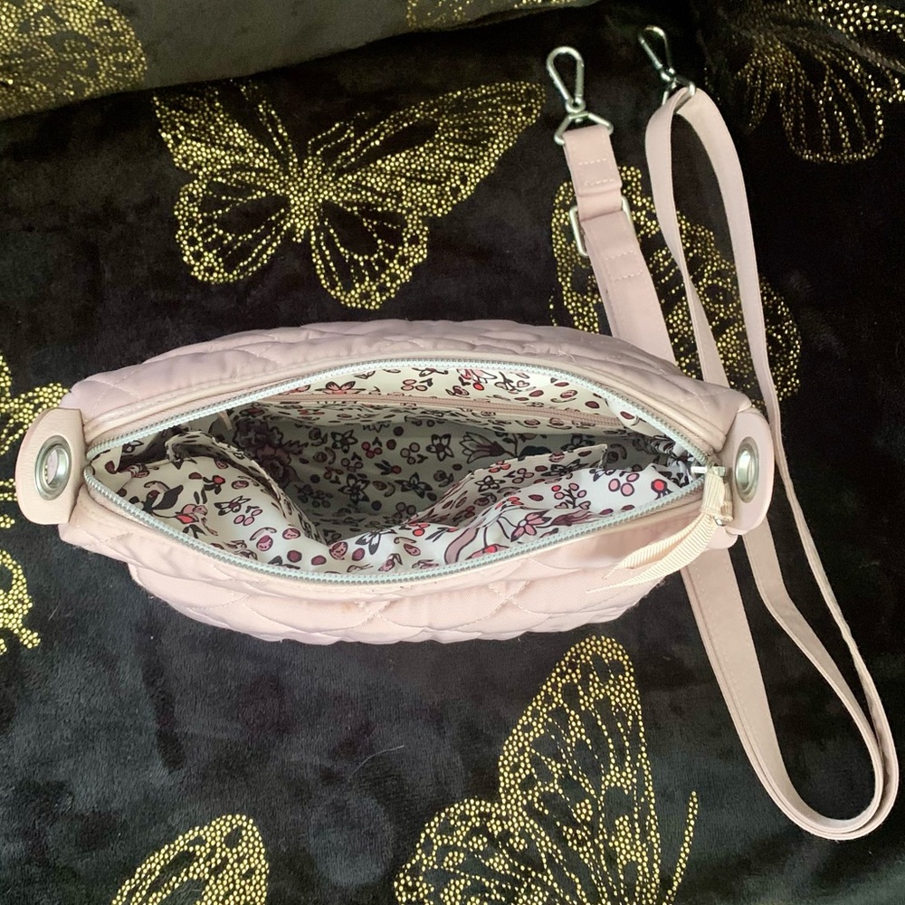 VERA BRADLEY Mini Carson Mauve Quilted Crossbody Shoulder Adjustable Camera Bag - Picture 7 of 16